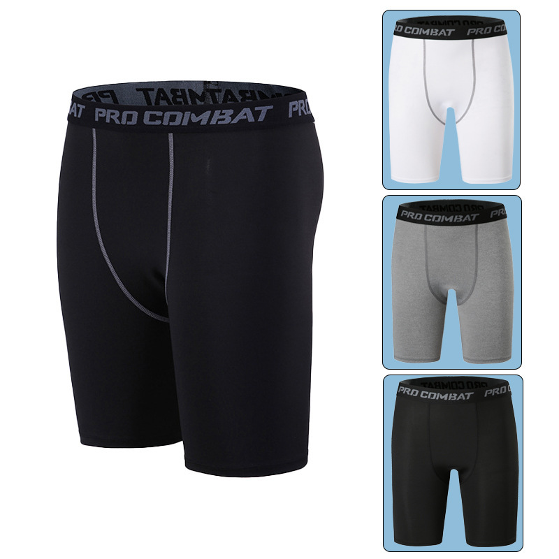 Basketball tight bottoming underwear five points seven points single leg sports quick dry high elastic shorts men's American fitness training instead