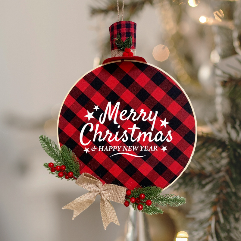 Christmas wreath pendant hanging Christmas decoration site layout props wreath decorations door hanging welcome number