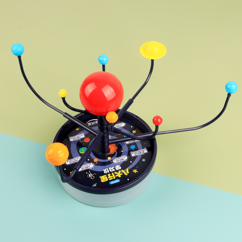 Eight Planet Learning Instrument Solar System Model Primary School Students Milky Way Solar Earth Moon Electric Three-Ball Instrument Astronomical Teaching Aware