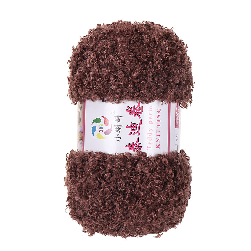 Picture of Wholesale Teddy Curly Wool Loop Thread Handmade DIY Loop Velvet Crochet Thread Hand Knitted Scarf Doll Thread