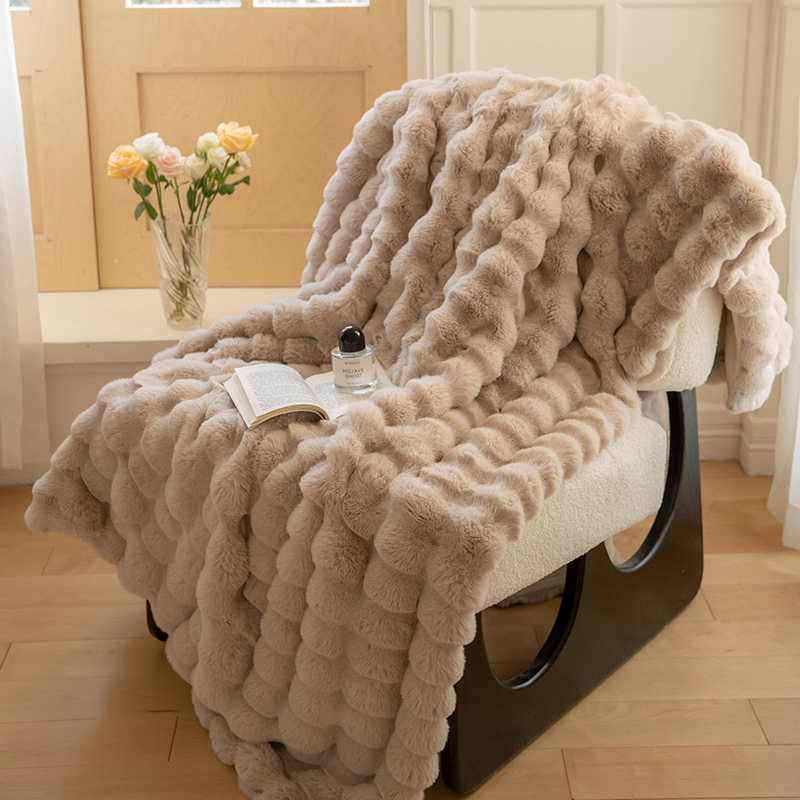 Picture of Thickened Class a Imitation Rabbit Velvet Blanket Milk Velvet Cover Blanket Winter Warm Sofa Coral Velvet Lunch Blanket Soft