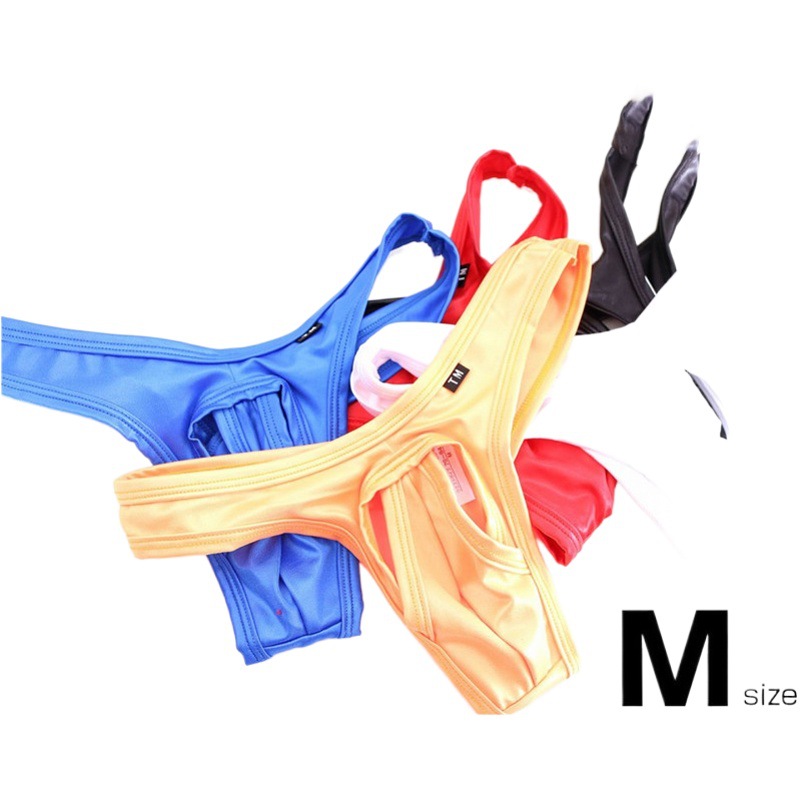 New men's hollow stitching thong men's T-pants sexy stretch silky through air bag base Retail Wholesale