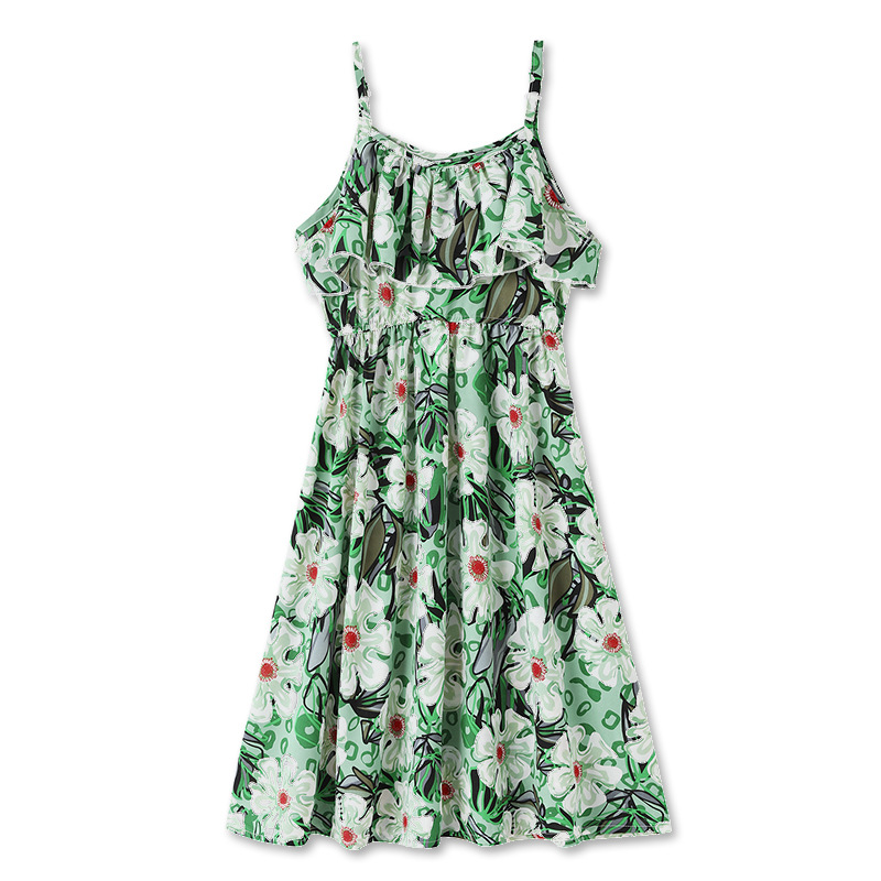 Picture of Mother and Child women's clothing ethnic style Sanya Travel skirt a family of three parent-child clothes seaside holiday beach skirt western style