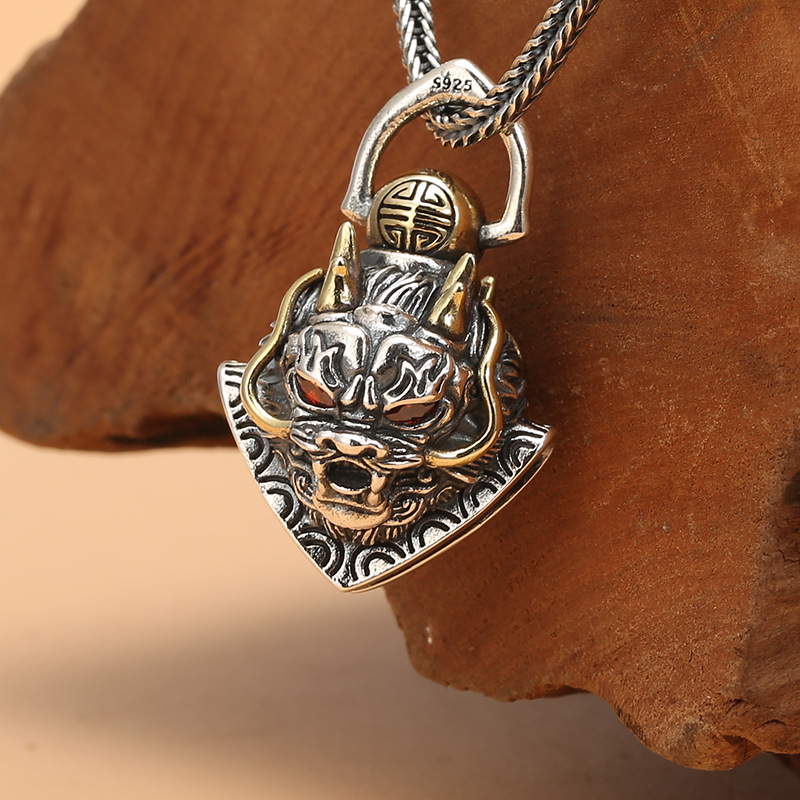 S925 silver wholesale faucet pendant around Xiangyun exorcism bell shaking can ring silver pendant manufacturers a generation of hair