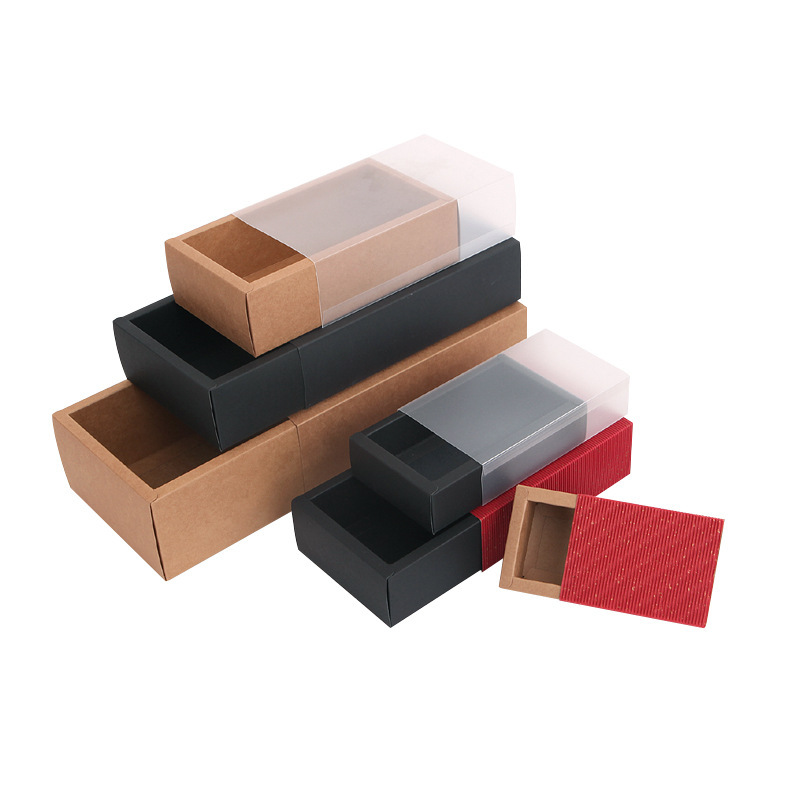 Picture of Kraft Paper Box Pvc Frosted Packaging Box Transparent Underwear and Socks Gift Box Tea Flower Tea Gift Box Customization Event