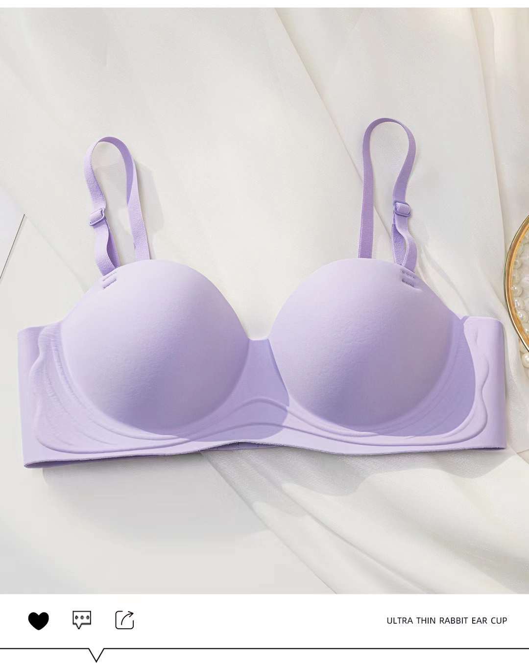 Picture of New one-piece seamless underwear women's small chest big without steel ring breast collection push up upper support anti-sagging bra