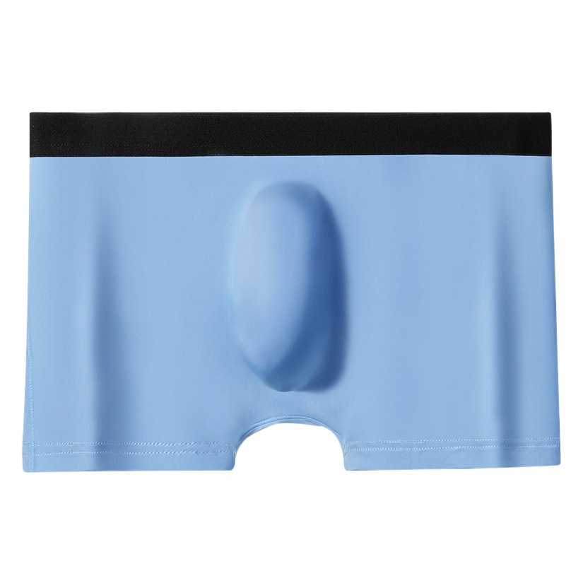 Men's Ice Silk Traceless Underwear Men's 3D Mold Bag Ice Cool Breathable Boxer Shorts Summer Comfortable Boxer Bottom Shorts