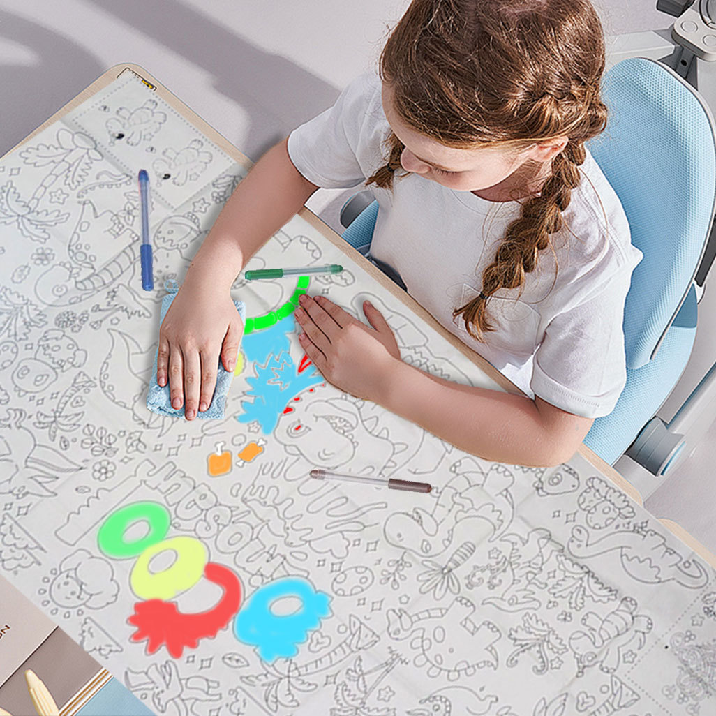 Picture of Paper Tablecloth Children's Coloring Graffiti Tablecloth Children's Painting Coloring Birthday Party Disposable Tablecloth Paper Tablecloth