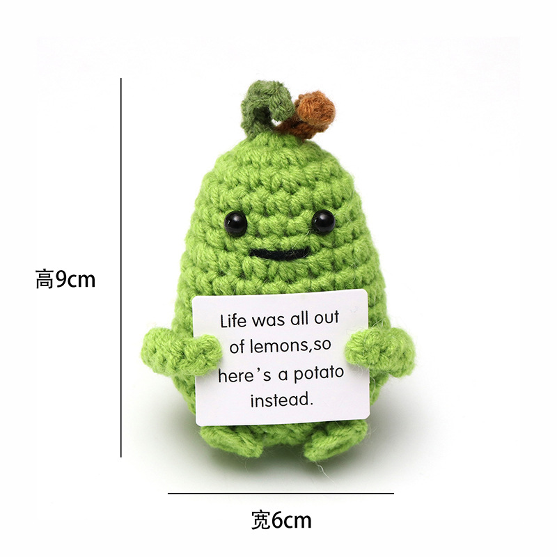 Picture of Cross-Border Hot-Selling Wool Crochet Positive Energy Potato Knitted Wool Cucumber Positive Energy Wool Crocheted Doll Finished Product