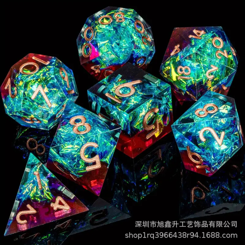 Source Manufacturer Straight Hair COC Resin Pointed Dice DND Dungeons & Dragons Cesulhu TRPG Cosplay D6