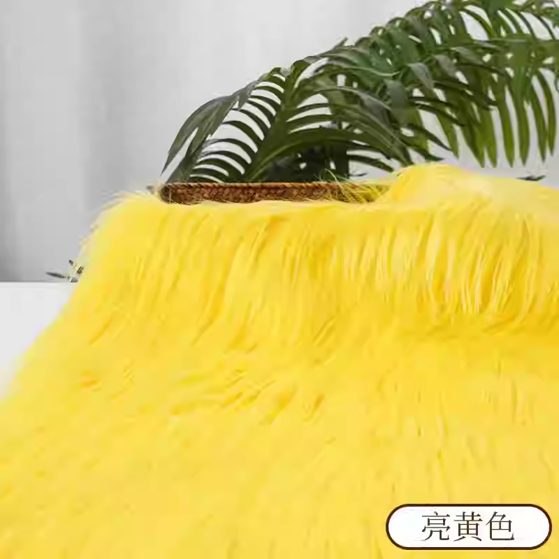 Picture of Falling Wool Plush Fabric 9cm Beast Dress Beast Hair Long Hair Roll Bundle Fried Hair Long Hair Hand-made Cotton Doll DIY