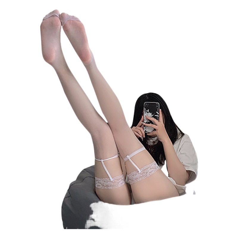 Lin Linting Fun Silk Stockings Passion Flirting Lace Sling One Ultra-thin Hot Temptation Transparent Women's Crotch 3059