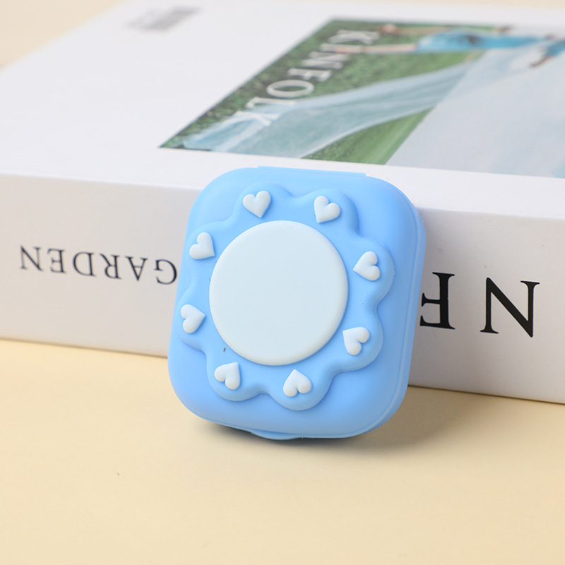 Picture of Creative cute girl Heart star moon box glasses case cartoon contact lens myopia couple box beauty contact double box