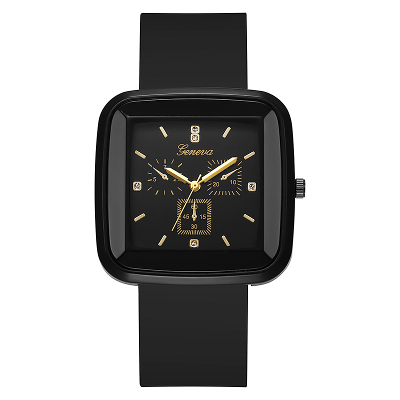 Picture of Square Fashion Autumn and Winter Niche Student Watch Simple Silicone Strap Ins Korean Style Women's Watch Quartz Watch Women