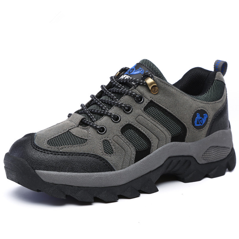 Outdoor Black Hiking Shoes, Men's Hiking Shoes, Sports and Leisure Outdoor Sports Shoes, Women's Spring & Fall Large Size Hiking Men's Cotton Shoes