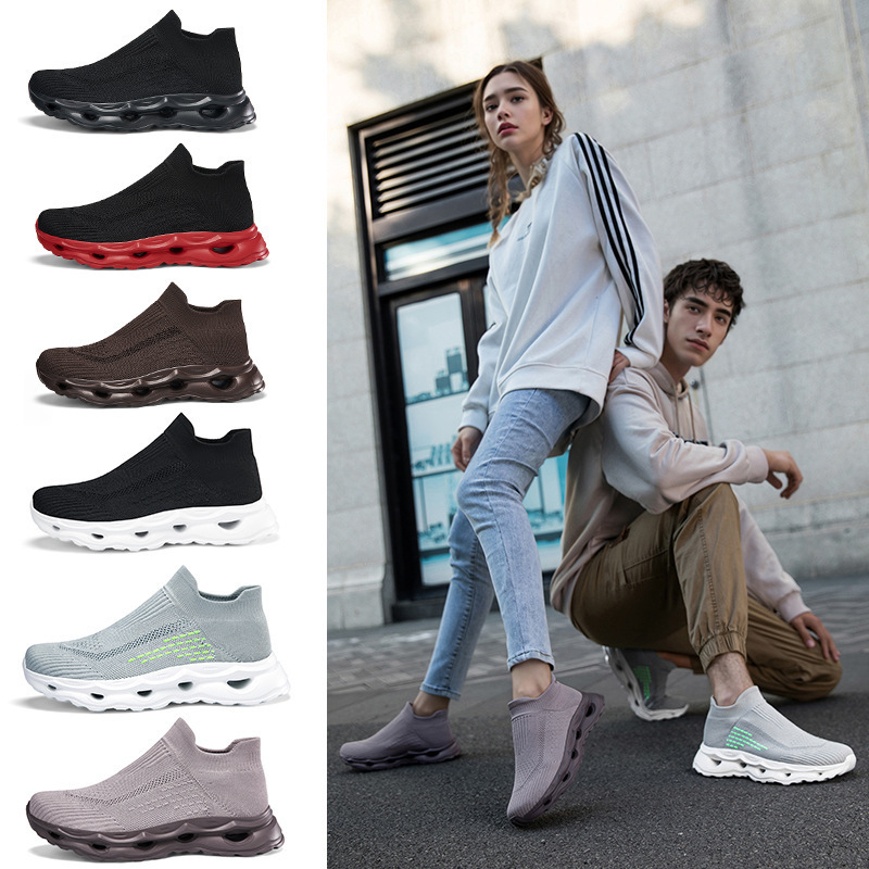 Cross-border Jinjiang cold sticky new sports socks shoes men's light casual shoes women's wear-resistant high elastic foam bottom walking shoes