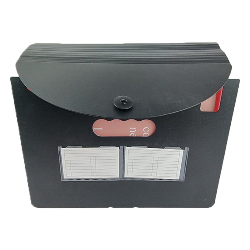 12 grid/24 grid flap organ bag a4 multi-layer color folder office pp storage bag finishing bag