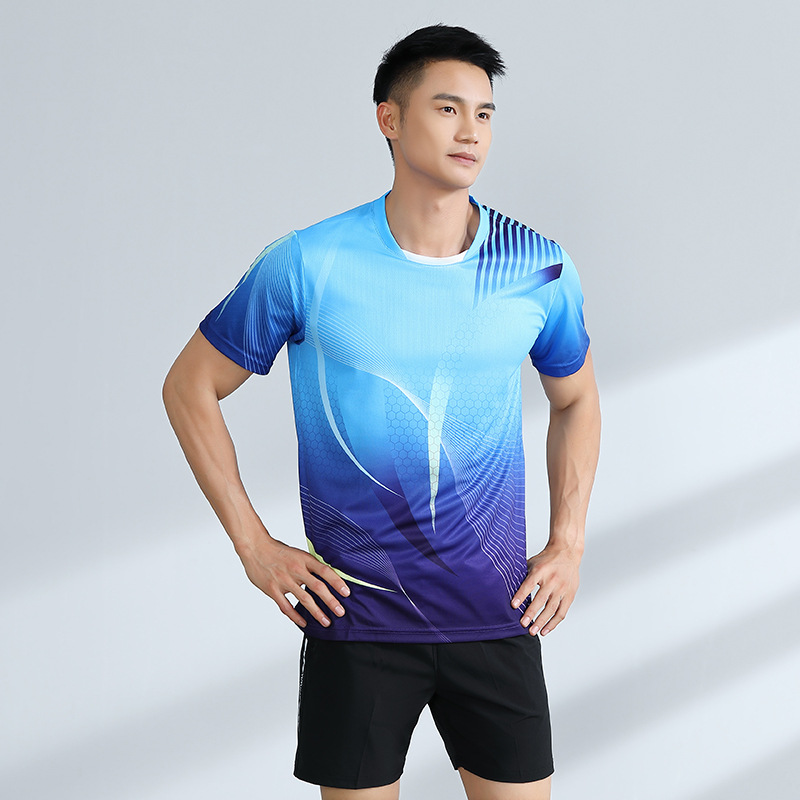 Picture of Badminton clothes sports suit women's quick-drying breathable tennis clothes men's table tennis competition training volleyball clothes printed logo