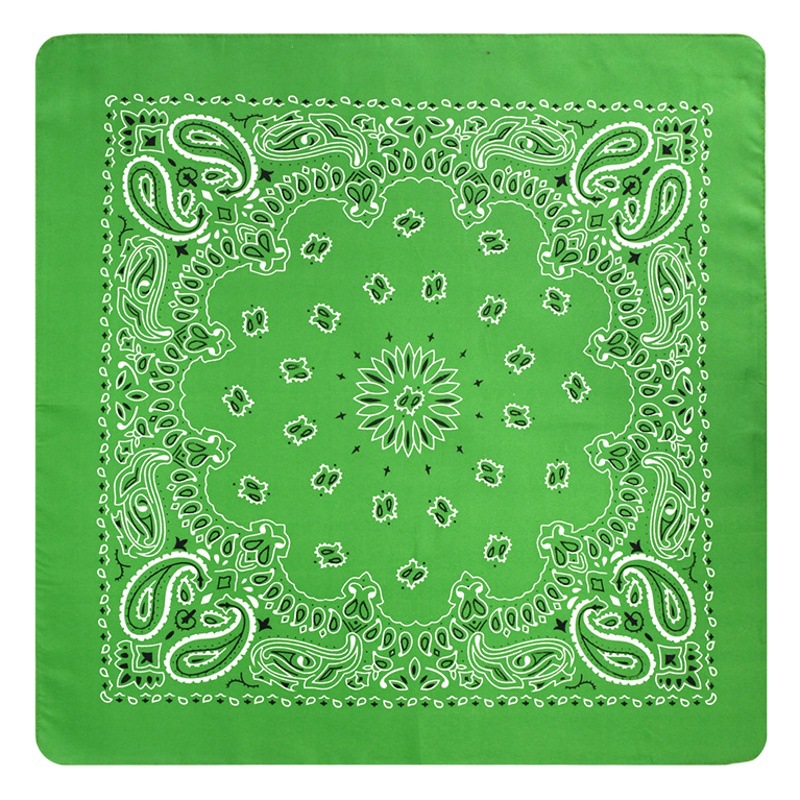 Cross-border European and American hip hop polyester double worm cashew flower square scarf variety multi-functional Paisley sports headscarf wholesale