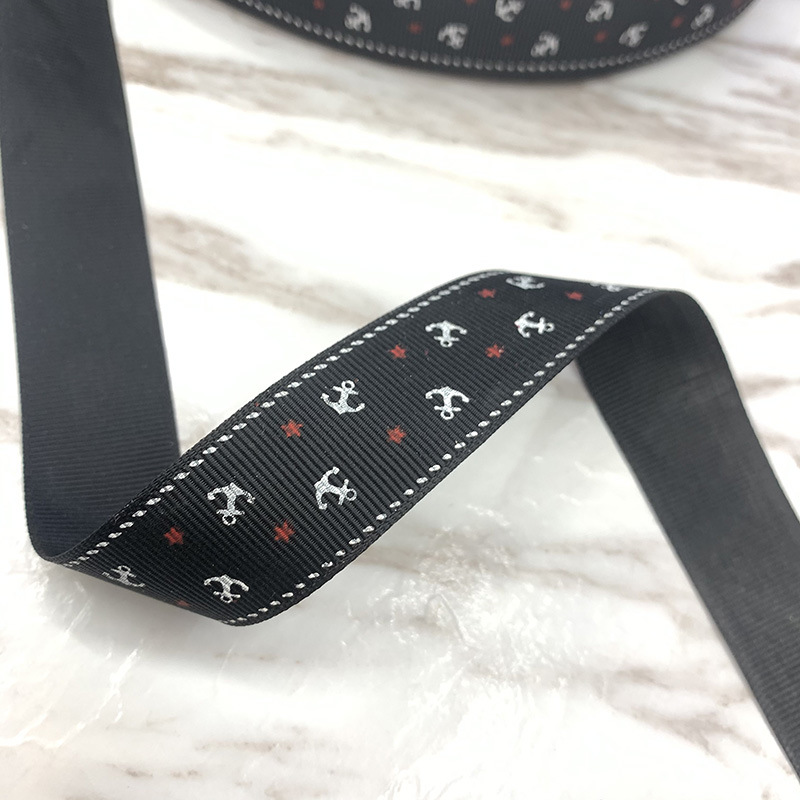 Picture of Ribbon manufacturers bow ribbon British wind Navy wind sea anchor rib printing belt wholesale