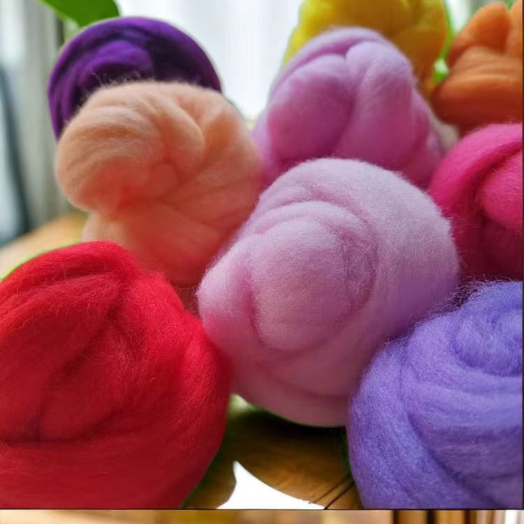 Wool Poke Fun WholeSale Handmade DIY Material Package Felt 70S Colorful Wool StripS SpaniSh Wool StripS