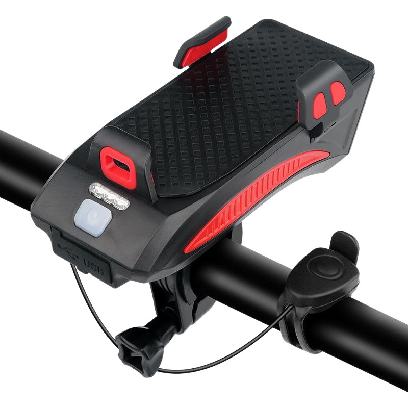Multifunctional Bicycle Light Mobile Phone Holder Cycling Headlight Horn Mountain Bike Light Fixed Bracket Cycling Equipment