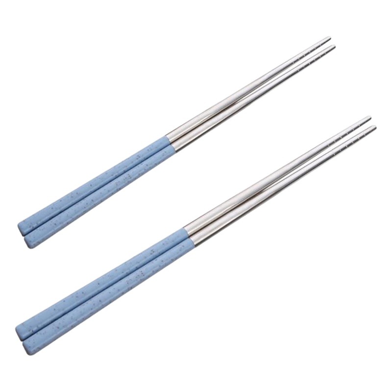 304 Stainless Steel Chopsticks Korean Creative Wheat Straw Chopsticks Hotel Tableware Hot Chopsticks Household Children's Chopsticks