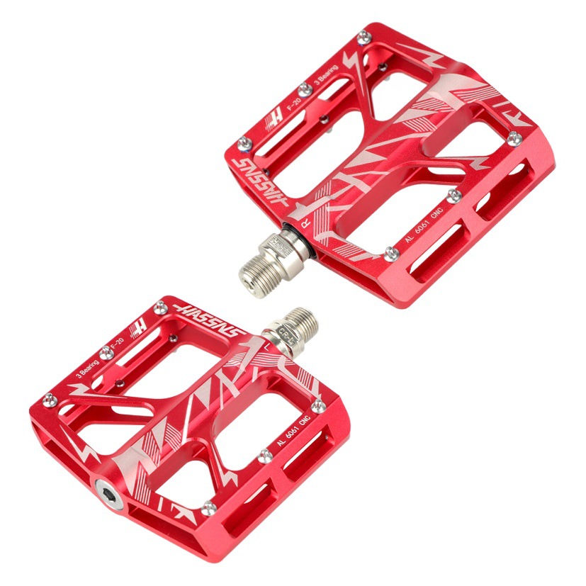 HASSNS mountain road bike pedal Sanpeilin aluminum alloy large area lightweight bearing off-road pedal