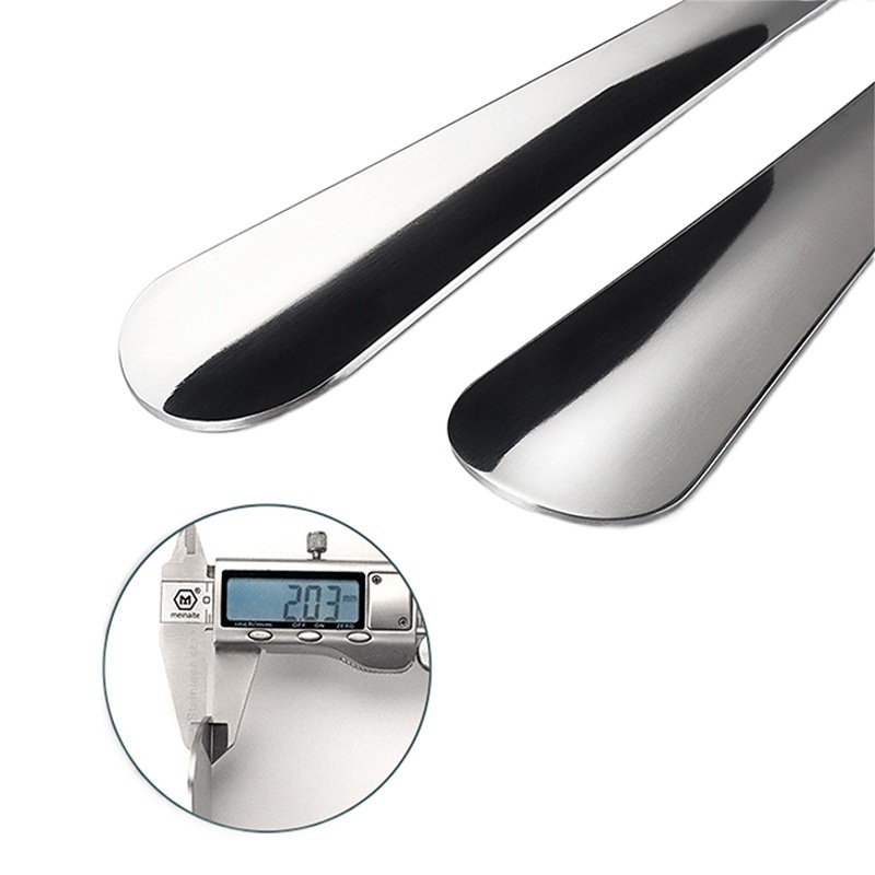 Picture of Directly Supplied by the Manufacturer, Metal Stainless Steel Shoehorn, Thickened Shoehorn, Extended Shoe Lifter, Shoe Wearing Tool, 30cm Long, Extra-Long