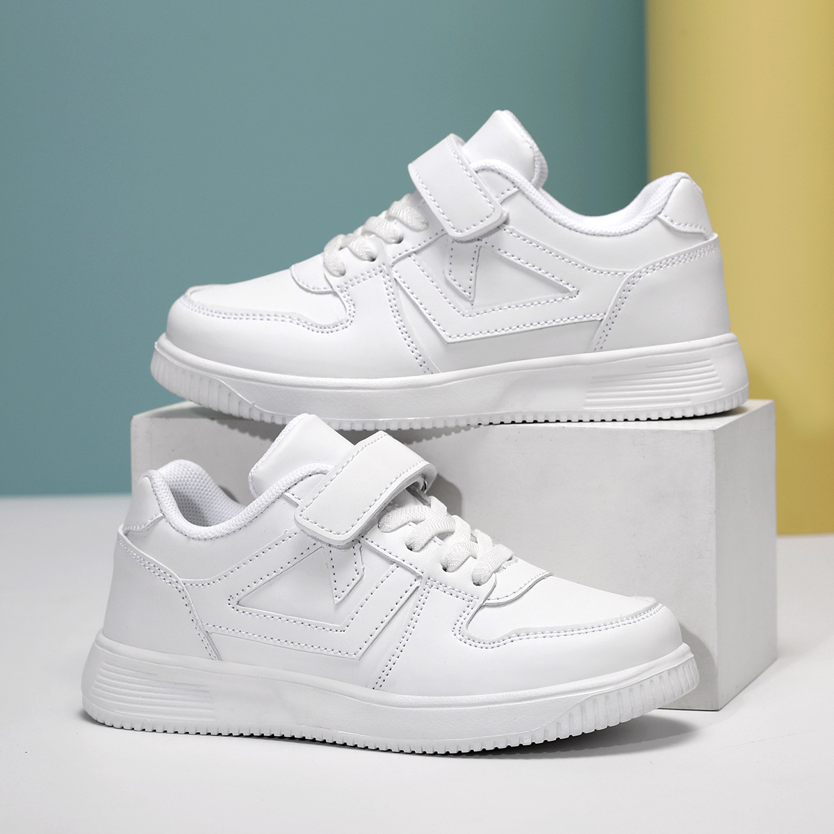 Boys' Sports Shoes Spring Children's White Shoes Waterproof Campus Performance Shoes Little Girls Running Shoes Factory Wholesale