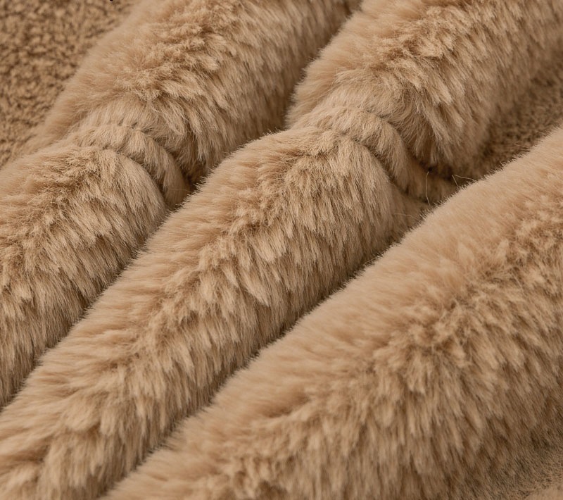 Picture of 2024 cross-border Amazon explosions European and American women's autumn and winter rabbit fur zipper cardigan plush warm coat