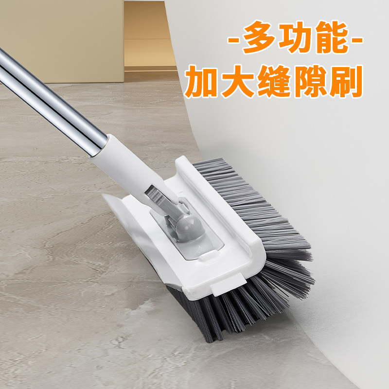 New Bathroom Floor Brush, Floor Scrubbing Brush, Multi-Functional Floor Seam Brush, Tile Cleaning Long-Handled Cleaning Brush
