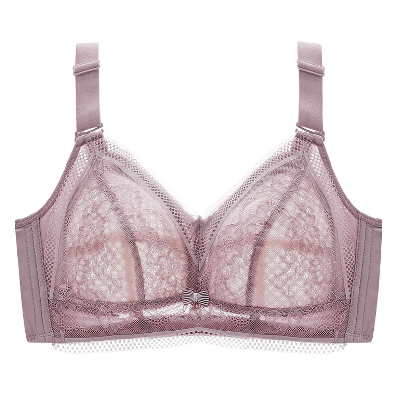 Women's underwear wireless ultra-thin bra chubby girl plus size push up breast full Cup top support