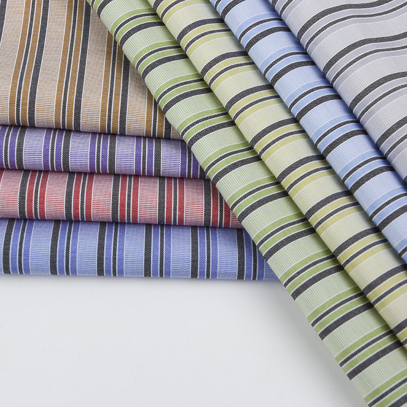 Picture of New Yarn-dyed Fabric Jacquard Fabric Fashion Men's Shirt Striped Polyester Brocade Fabric Polyester Cotton Yarn-dyed Fabric