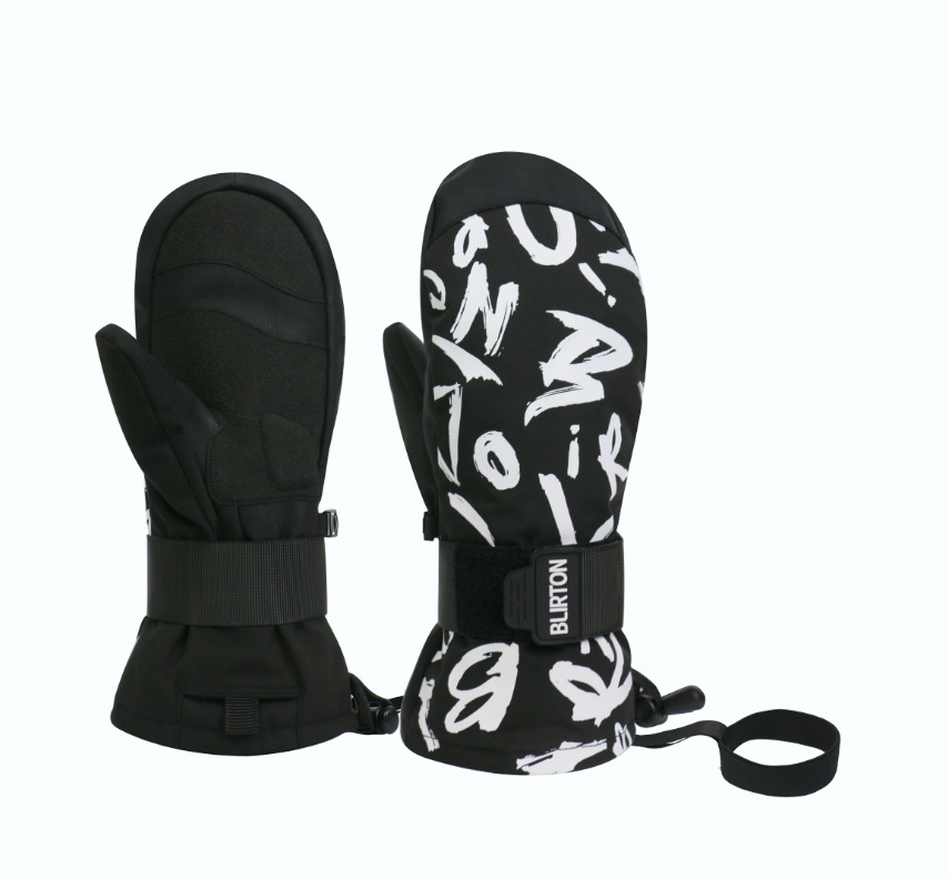 Picture of New Ready-Made Children's Wrist Ski Gloves with Velvet to Keep Warm and Play in the Snow, Waterproof, Wear-Resistant and Windproof