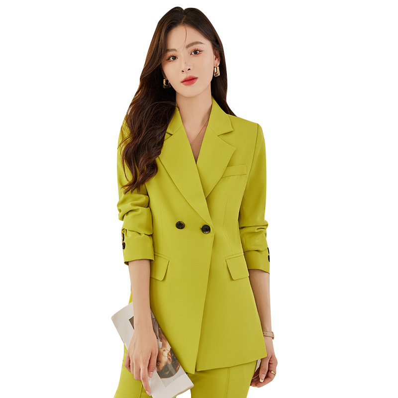 Picture of Orange Suit Jacket Women's Spring and Autumn 2025 New High-end Feeling Temperament Goddess Fan High-end Professional Suit suit