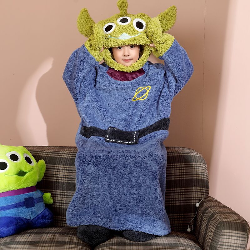 Picture of Funny Clothes Children's One-piece Pajamas Parent-child Clothes Boys Family of Three or Four Sullivan Winter fleece-lined One-piece Clothes