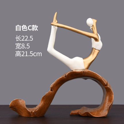 Picture of Cute styling Yoga Girl Fitness window miniature scene ornaments desktop ins girl room decoration wholesale