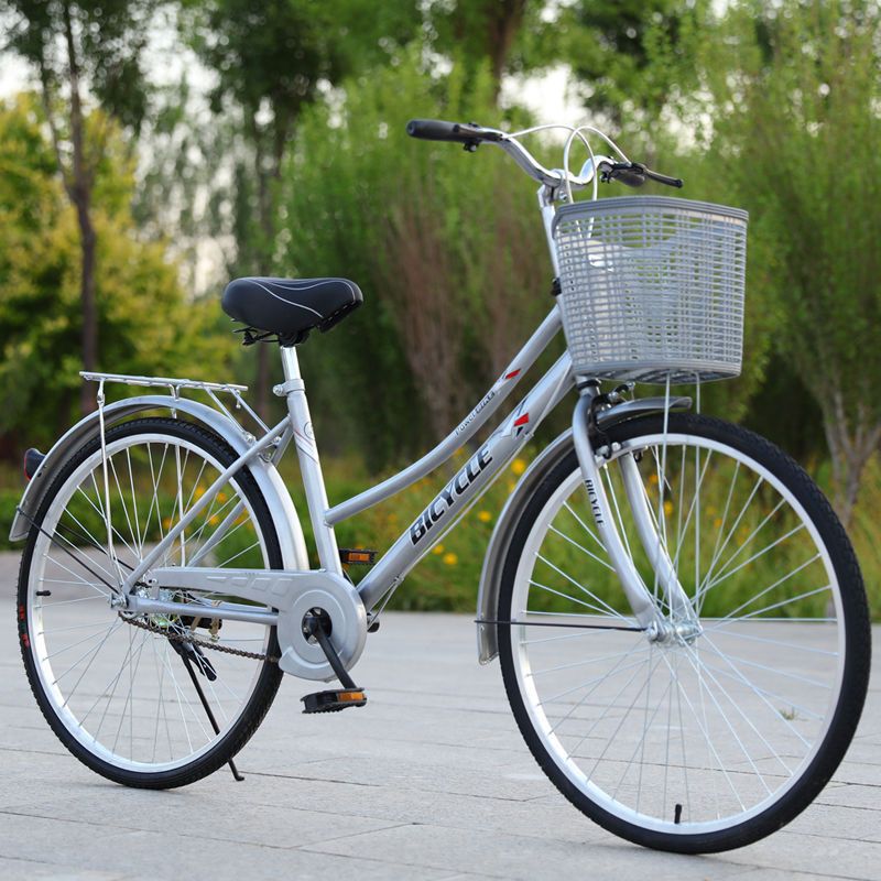 Bicycle men's women's 24 inch 26 inch adult city commuter light ordinary leisure cycling student lady car