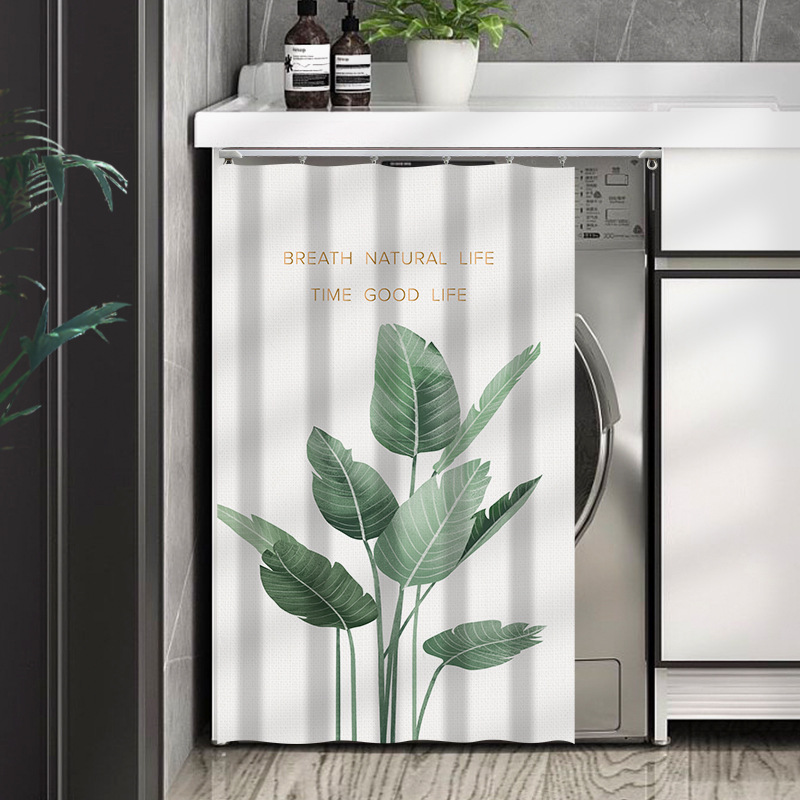 Picture of Balcony drum washing machine sun protection waterproof covering curtain drying cabinet full shading slide cover cloth dustproof heat insulation cover cloth
