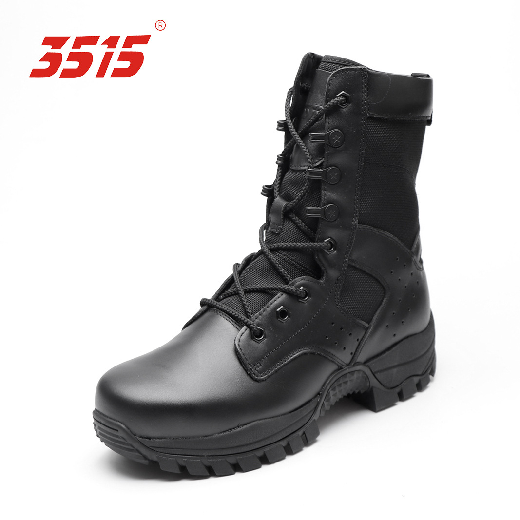 Picture of Jihua 3515 Special Men's Shoes Side Zipper Genuine Leather Outdoor Mountaineering Protective Boots