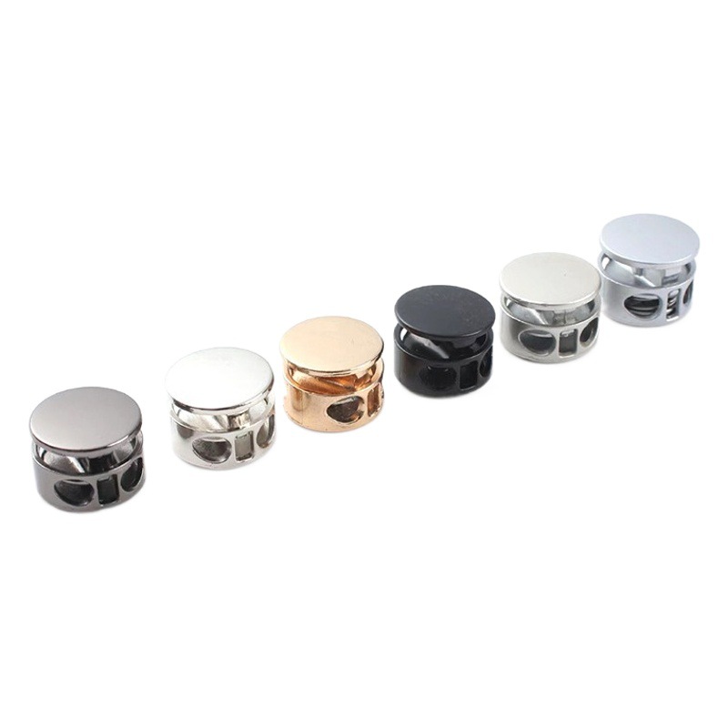 Wholesale metal cylindrical lightning buckle spring buckle down jacket card rope clothing accessories elastic adjustable buckle