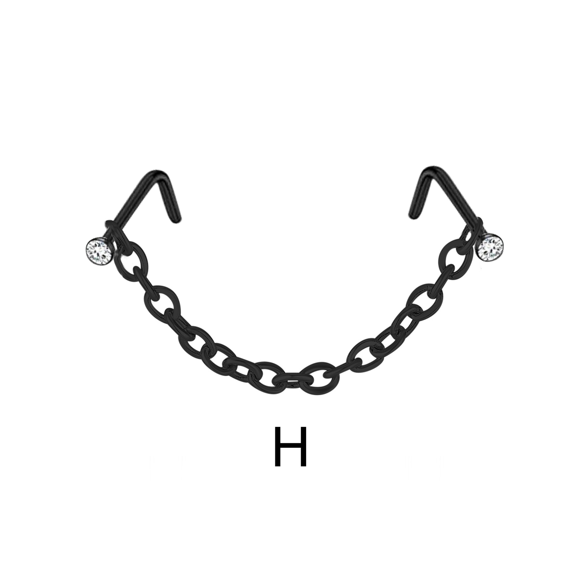 Picture of Stainless steel nose ring nose nail nose chain Amazon new nose chain puncture jewelry nose chain
