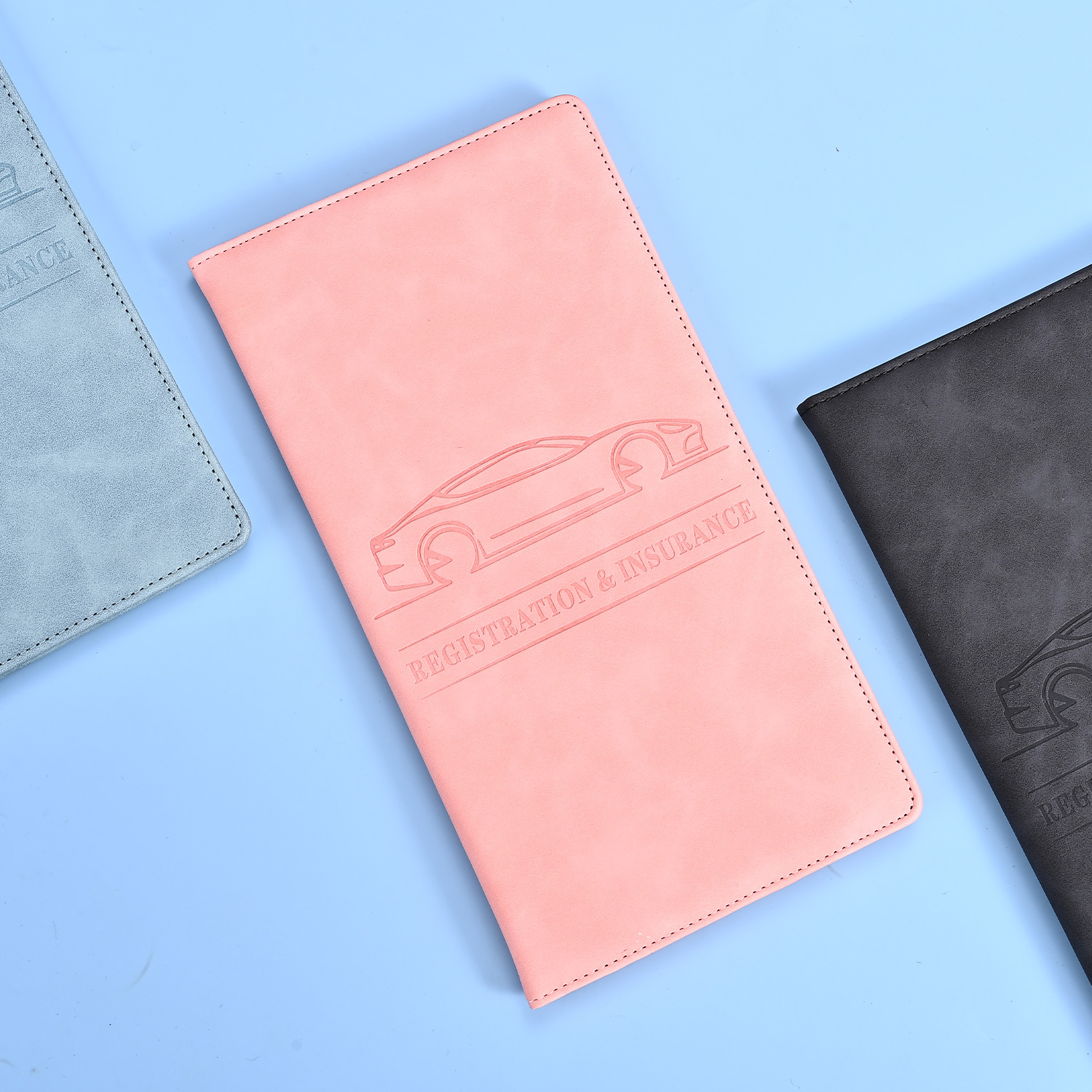 Picture of Cross-Border American Driver's License Leather Case Car Information Document Holder Amazon Best-Selling Passport Bag Custom Coin Card Holder