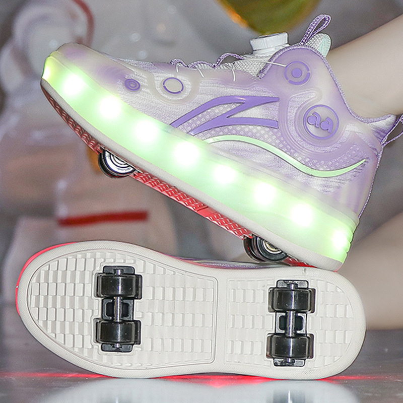 Picture of Roller Skates, Kidsren's New Heelys, Light Shoes, Rechargeable Boys' Roller Skates, Four-wheeled Shoes