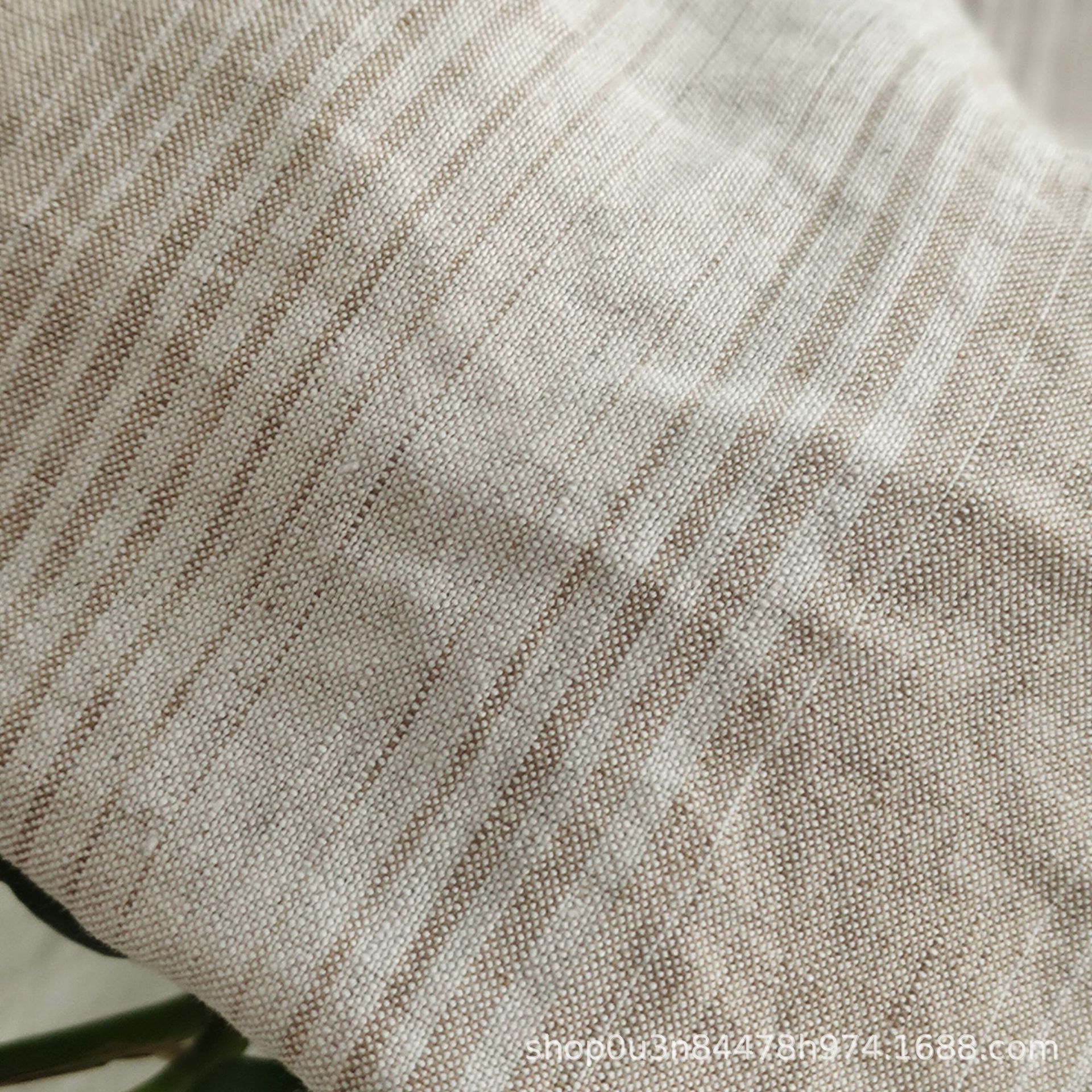 Linen Cotton Yarn-dyed Horizontal Stripesd Bed Sheets Fabric Enzyme Washed Linen Cotton Classy Cotton and Linen Curtain Fabric