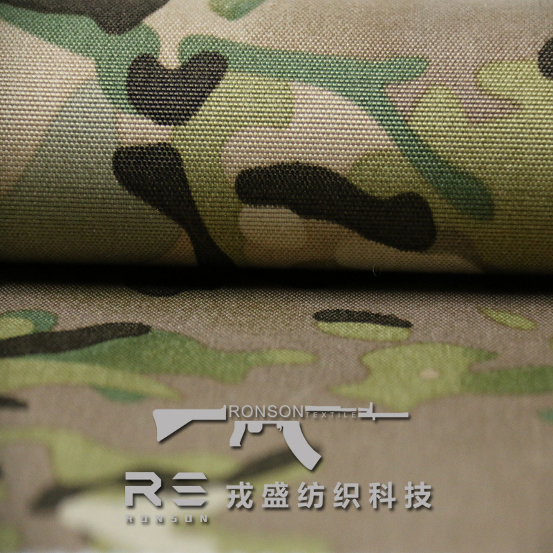 Picture of Rongsheng 500D Polyester Lacquable CORDURA Waterproof PU Bag Outdoor Fabric MULTICAM Camouflage Printing