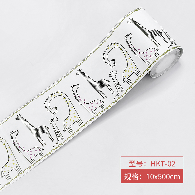 Picture of Bathroom Waistline Stickers Self-Adhesive Waterproof Living Room Bedroom Kitchen Skirting Tile Stickers Pvc Wallpaper Decorative Wall Stickers