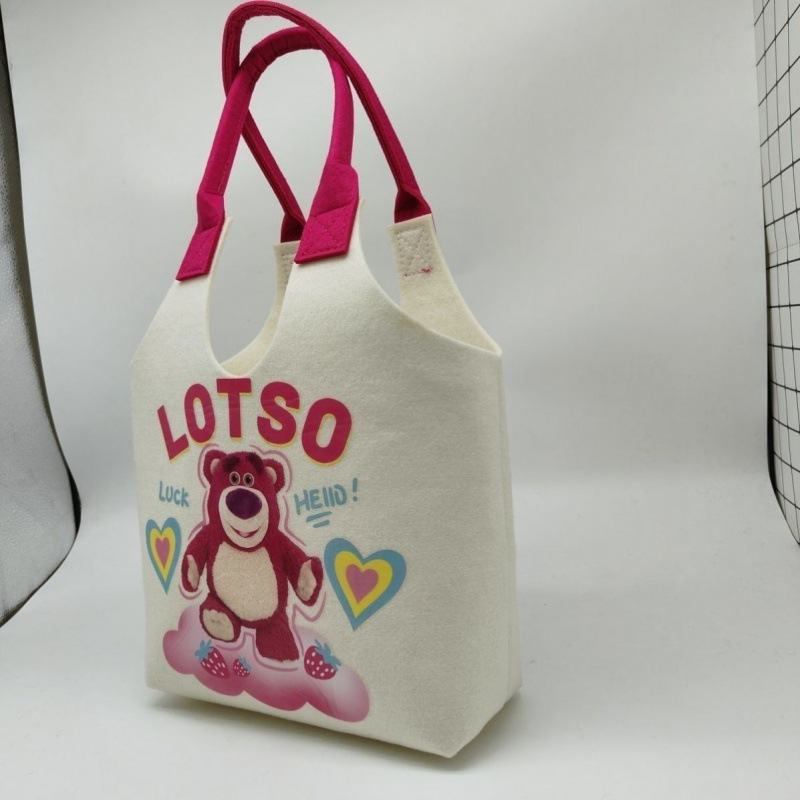 Picture of New Cyber Celebratory Cartoon Student Handbag Super Cute Cartoon Cute Rabbit Felt Bag Full Moon One Year Old Bag Mend-up Bag
