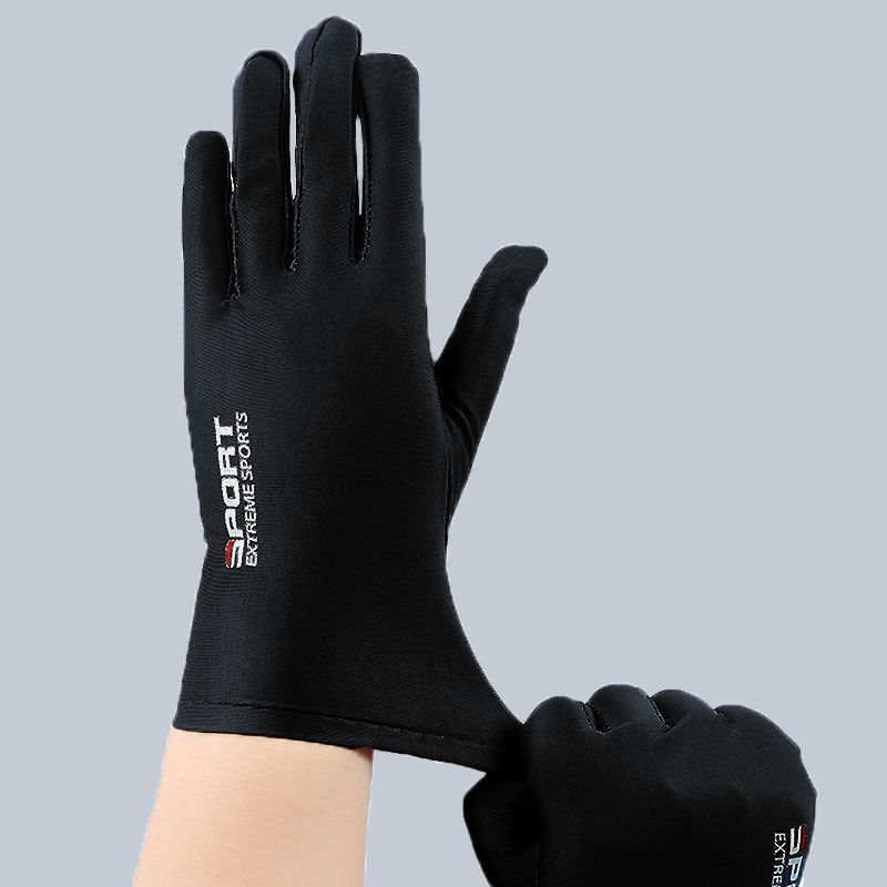 Picture of Gloves Men's and Women's Summer Open Finger Thin Ice Driving Leakage Two Finger Fishing Half Finger Riding Takeaway Rider Sports